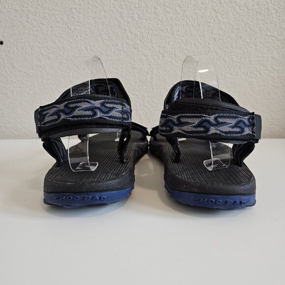 Teva Hurricane XLT2 Black/Blue Strappy Hook & Loop Sandals Hiking Mens 13 - Picture 8 of 11